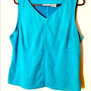XLg Velveteen Blouse Top Sleeveless